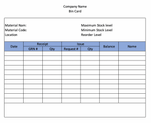 Bin Card | Form | Advantage | Disadvantage - Accountinguide