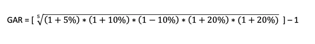 How To Find Geometric Average Return In Excel